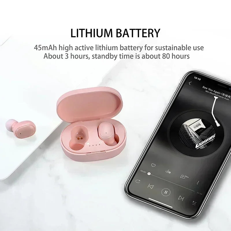 NEW A6S TWS Wireless Bluetooth Earphones sport Earbuds Fone Bluetooth Headset With Mic For all smartphones